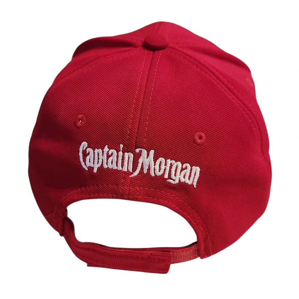 Captain Morgan‎ Red Baseball Cap Embroidered Logo Adjustable Strap Men